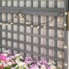Raised Bed with Drainage Holes, Wood Planter with Trellis for Climbing Plants to Grow Vegetables, Flowers, Dark Grey
