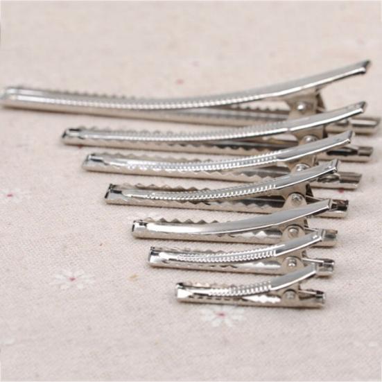 20 Pcs Flat Metal Single Prong Alligator Clips Barrette Bows DIY Hair Accessories