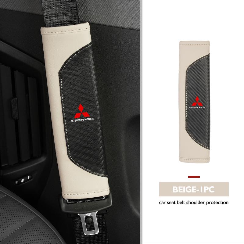 Для автомобиля Mitsubishi Чехол на ремень безопасности Авто Стайлинг Кожаный Защита плеча Безопасность Чехол Аксессуары Outlander Lancer Cross Colt