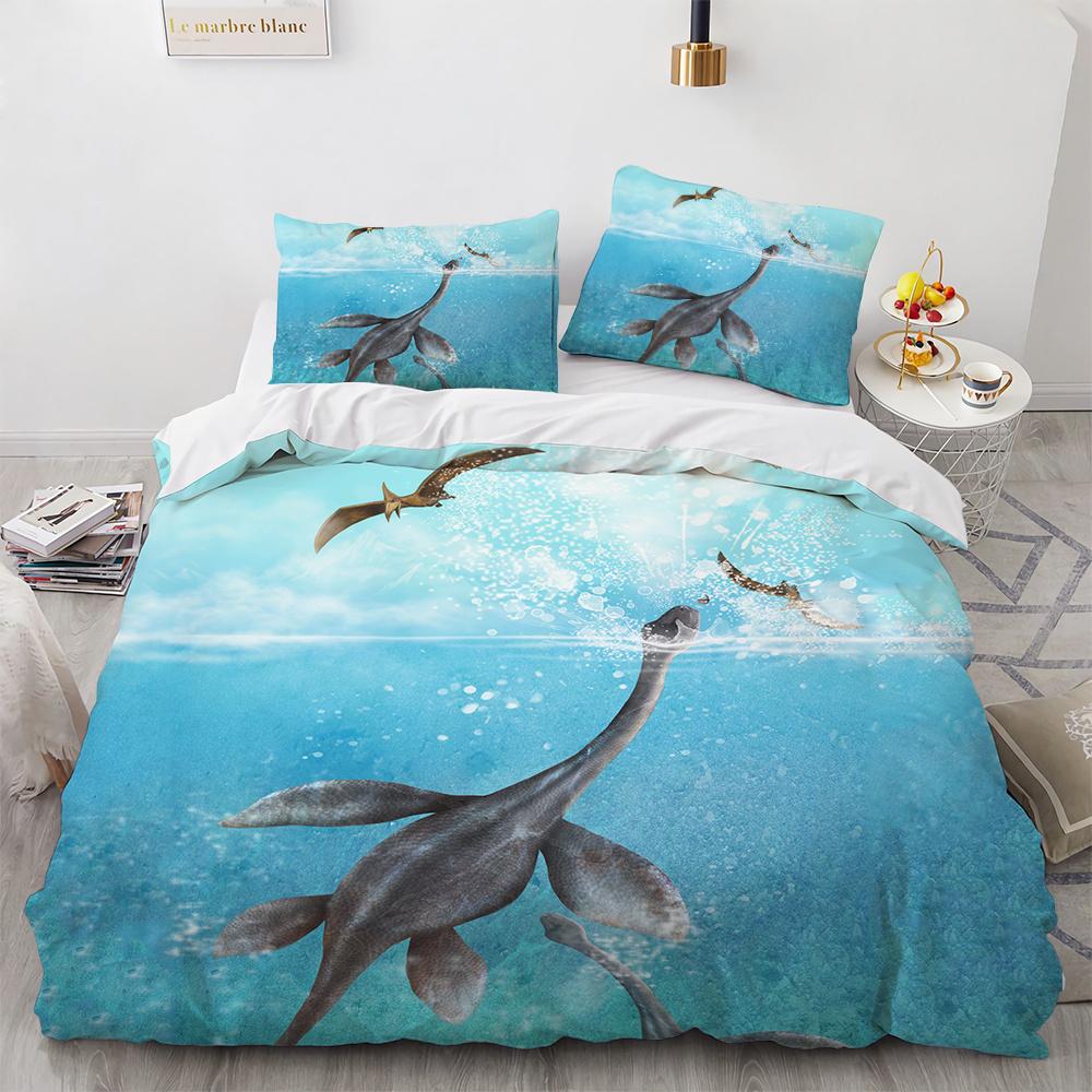 3D Dinosaur Bedding Sets Jurassic World Polyester Duvet Cover Sets Unique Dinosaur Bedding For Kids Adults Full King Twin Size