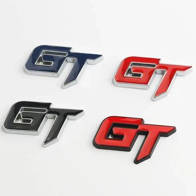 3D Металлические буквы GT Наклейки-эмблемы на решетку радиатора, багажник, крыло автомобиля Аксессуары для стайлинга