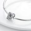 Original 925 Silver 26 Alphabet Letters Sparkling Zircon Charms Pendant Beads For Women Fine DIY Birthday Jewelry Gifts