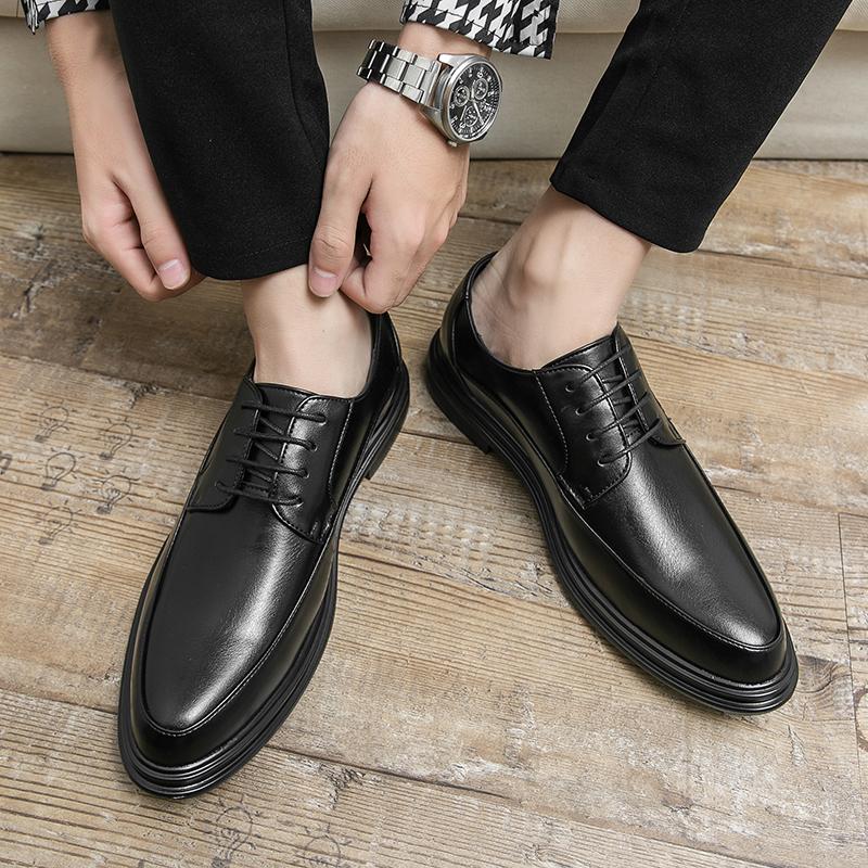 High Quality Business Oxford Men's Formal Shoes Black Suit Interview Professional Wedding Luxury Fashion Brown Leather Shoes