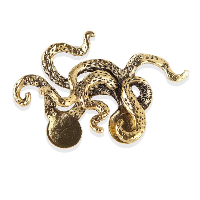 NEW Vintage Animal Crocodile Octopus Shaped Men's Suit Lapel Brooches Pin Classic Accessories For Men Coat Suits