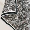 88cm Blue Paisley Silk Wool Square Scarf: Double-Sided Print, Warm Velvet Shawl, Versatile European & American Style.