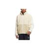 Adidas Originals Classic Trefoil Stand Collar Fleece Jacket with Pouch Pocket Unisex Jackets Off-White HY1378