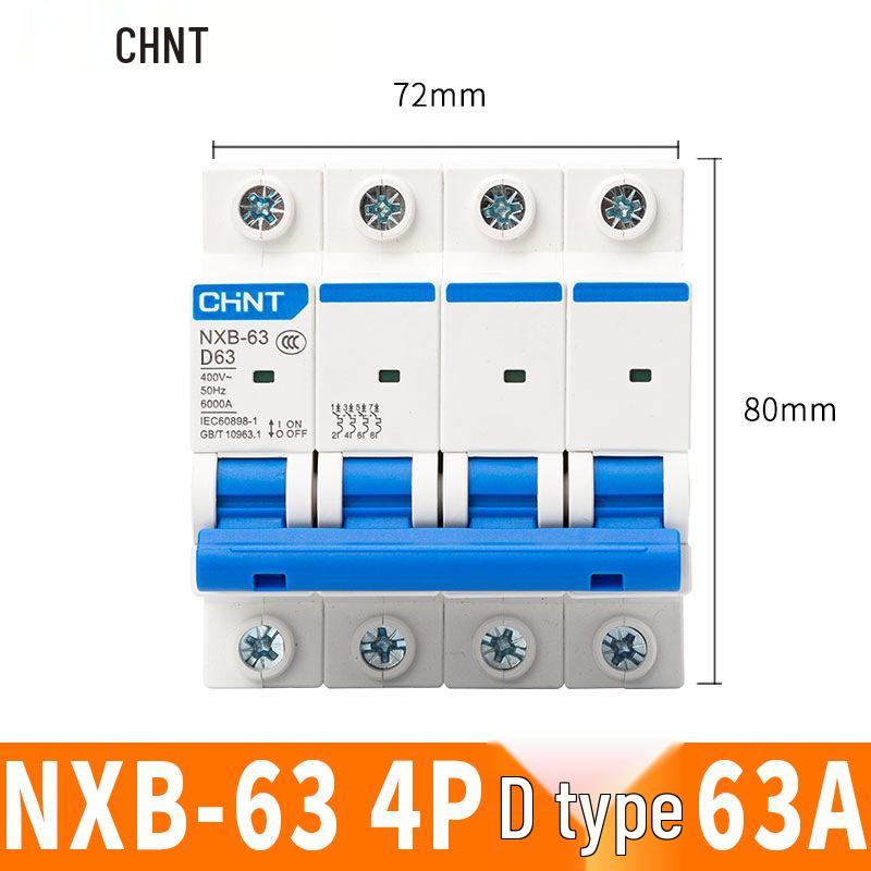 Автоматический выключатель Chint NXB: 1P, 2P, 3P, 4P Бытовой тип D Трехфазный разъединитель 380 В.
