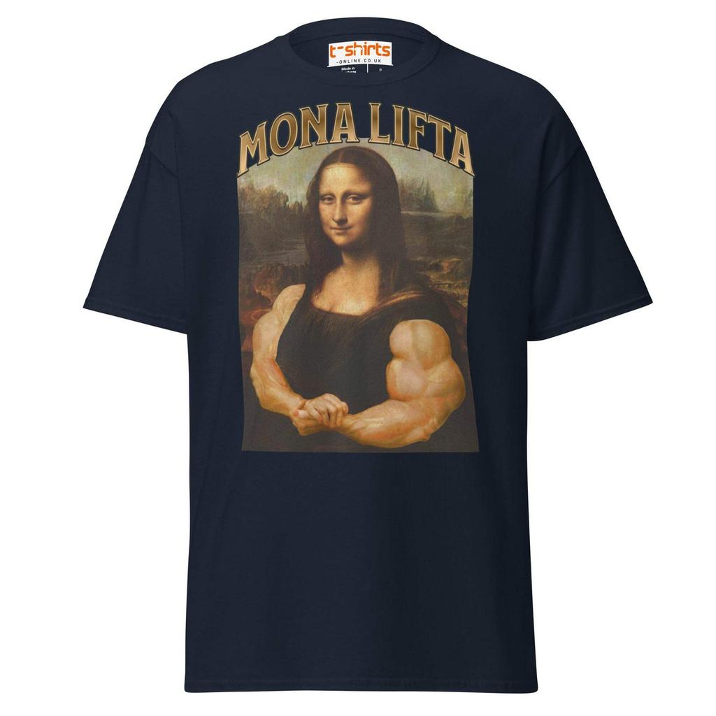 Футболка Mona Lifta | Смешная футболка с пародийным артом для спортзала