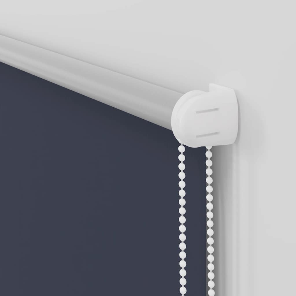 Blackout Roller Blind 84.4 x 230 cm Fabric Width 80 cm Navy Blue