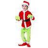 Fancy Elf Costume Green Furry Animals Party Dress Up New Santa Claus Costume Outfit  Party Festival