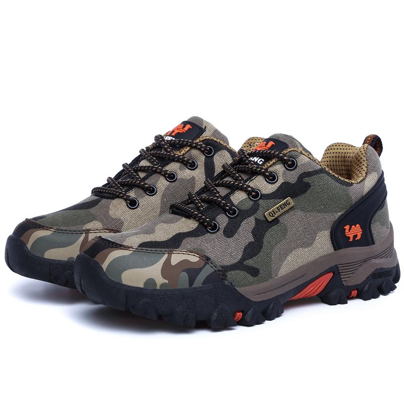 36-44 Fashion Camouflage Outdoor Couple Hiking Shoes Low Top Hiking Shoes Casual Sports Shoes Labor Protection Shoes