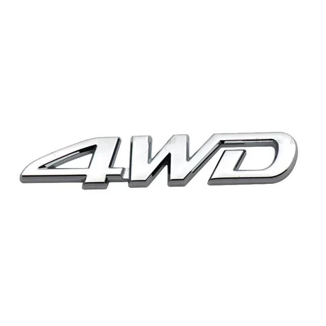 1 шт. 3D Металлический Логотип 4WD Наклейки Значок Значок на Задний Багажник Крыло Автомобиля Клейкий Значок Наклейка на Кузов Аксессуары