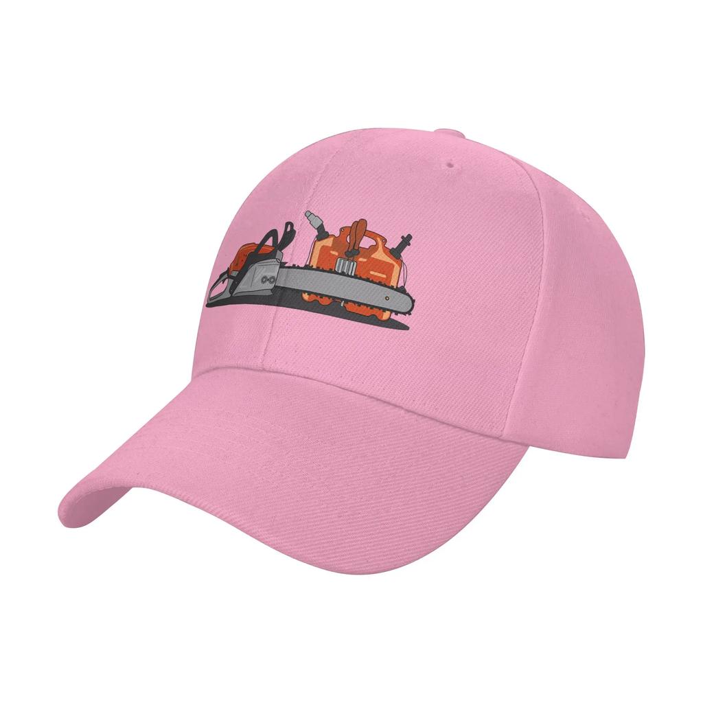 Fashion Chainsaw And A Combi Fuel Can Curved Brim Baseball Cap Cycling Sun Visor Hat