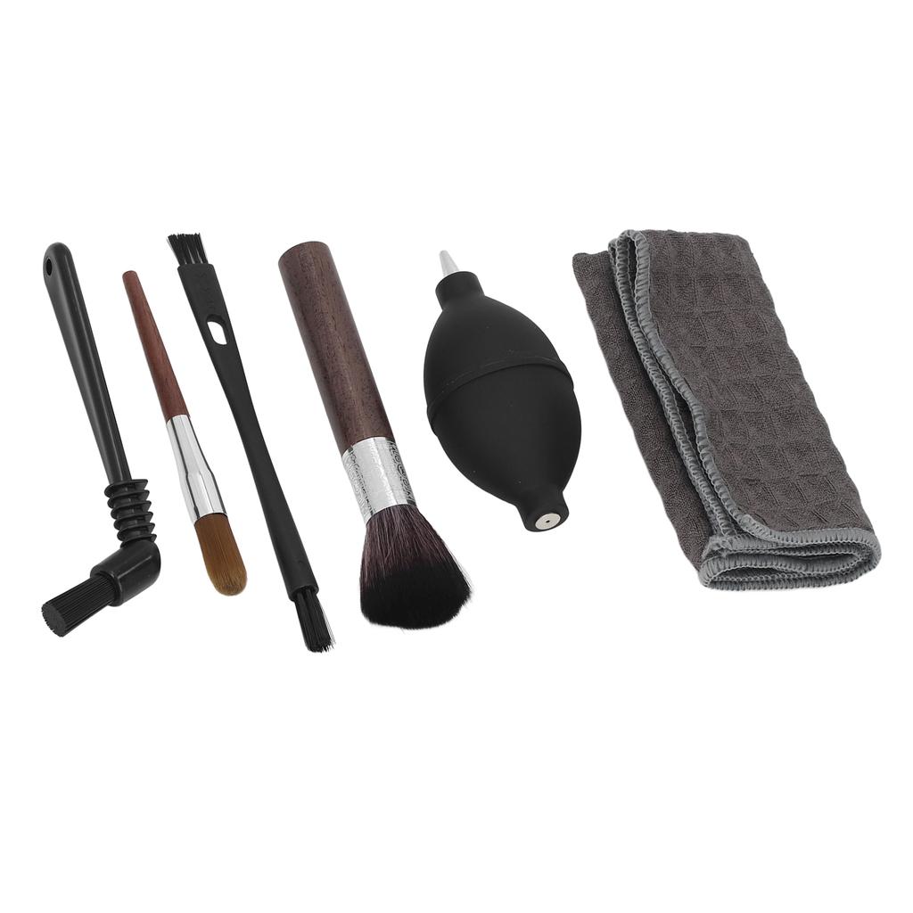 Набор из 6 щеток для кофемашины, деревянные нейлоновые щетки, полотенце, набор щеток для чистки кофемашины