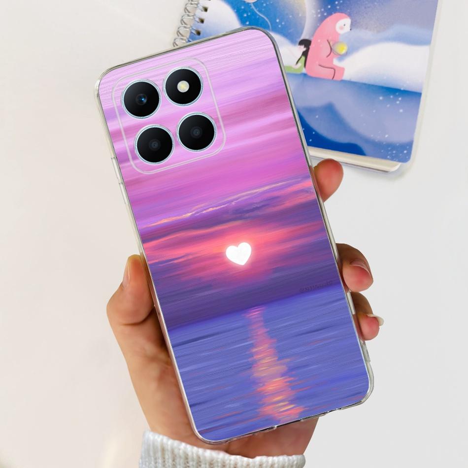 For Honor X6a Phone Case HonorX6a X 6A 4G WDY-LX1 Cute Butterfly Flower Painted Soft Silicone TPU Back Cover Bumper