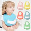 Newborn Infant Baby Boys Girls Cute Cat Silicone Waterproof Bib Feeding