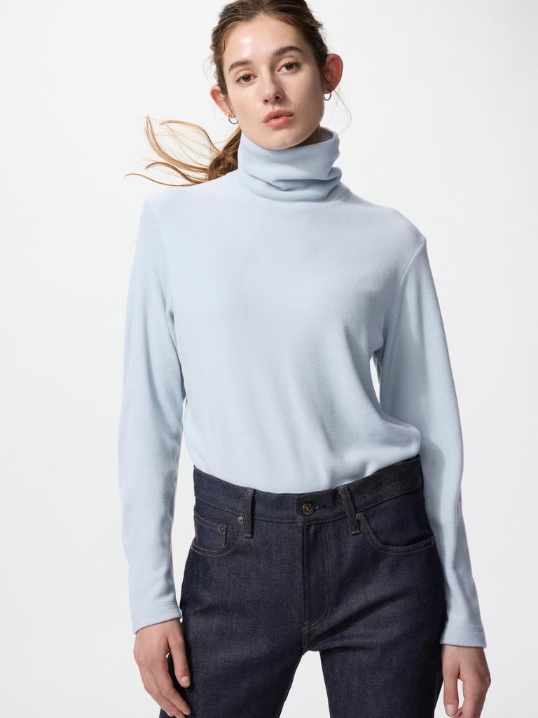 Uniqlo Футболка-водолазка с длинным рукавом из флиса Japan HeaTTech 