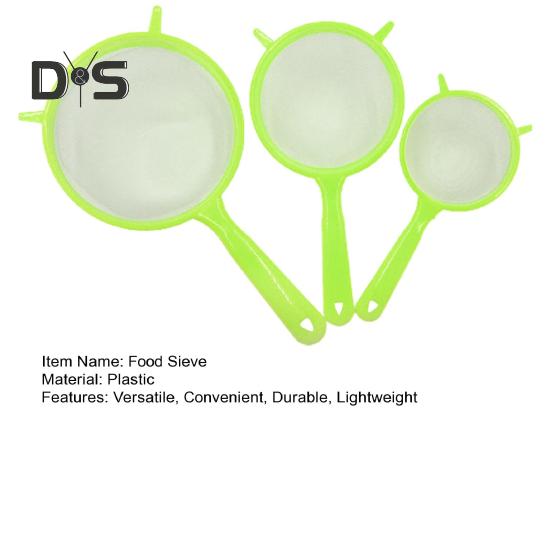 3 шт. пищевое сито с подвесным отверстием, сетчатый фильтр-совок, легкий прочный фильтр-сито для домашней кухни