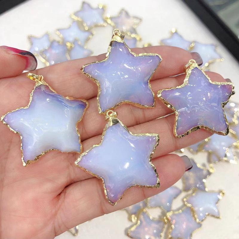 Yasa Jewelry Подвеска Звезда Пентаграмма из Натурального Обсидиана