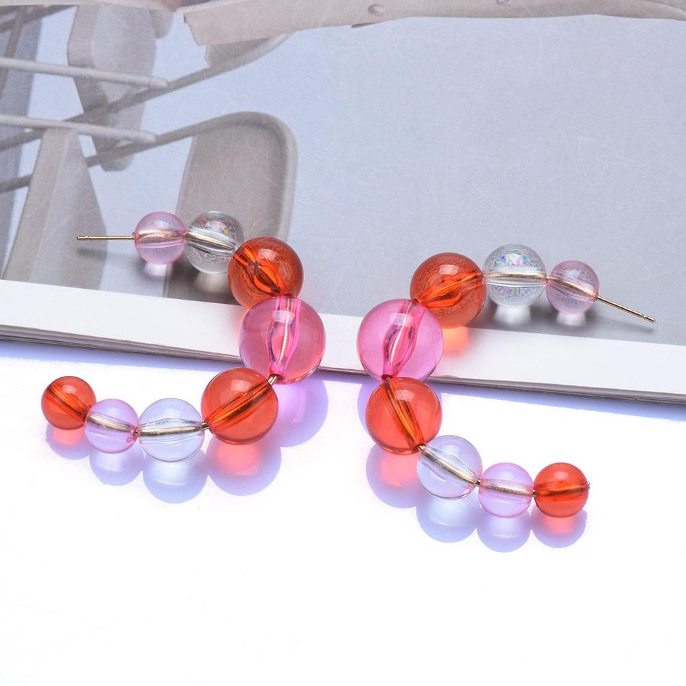 Bohemian Vacation Triple Stained Glass Bead Necklace Female Handmade Beaded Clavicle