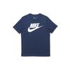 Sportswear Logo Print Crew Neck Sport T-Shirt Men Tops Deep-Blue AR5005-411