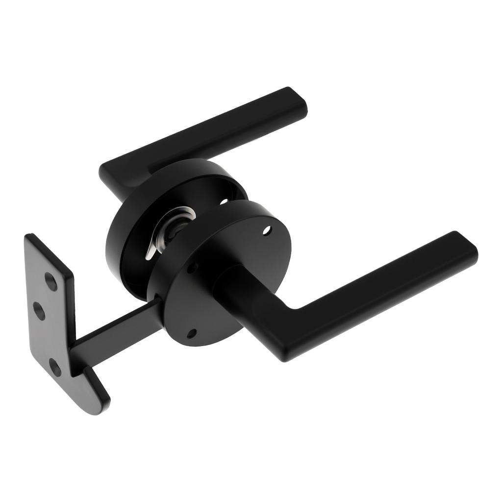 Сверхпрочный двусторонний качающийся засов для ворот, черный, самозапирающийся, включает винты, гаечный ключ, для деревянного забора, сада, заднего двора