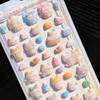 1-6Pcs Flocked 3D Relief Stickers Cute Cartoon Animals Stationery Sticker Journaling DIY Diary Laptop Phone Case Decoration