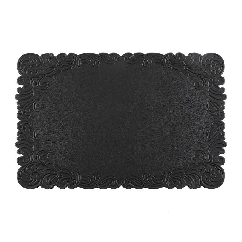 1/4/6PCS Square Placemats Shaped Faux Leather Table Mats Pad Kitchen Accessories Outdoor Indoor Christmas Place Mats Pad Orange