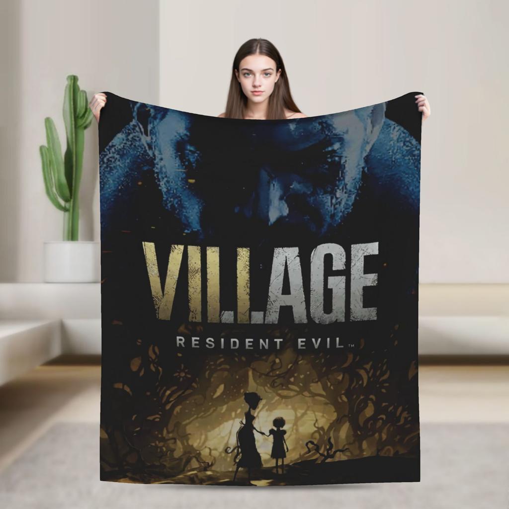 Resident Evils Village Soft Blanket  Kids Plush Throw Blanket Print Couch Chair Flannel Bedspread Sofa Bed Cover