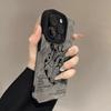 Серый кожаный чехол-сердечко из силикона для iPhone 16 15 14 Pro Max Plus 11 12 13 Mini 17 Air Мягкая матовая задняя крышка Funda