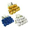 Party Simulation Solid Color Rose Artificial Simulation Plant Atmosphere Decoration Flowers  1set,12pcs