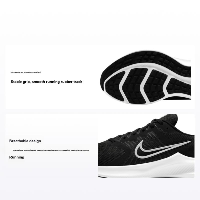 Nike Downshifter 11 Черно-белые мужские кроссовки темно-дымчато-серые CW3411-006
