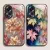 Роскошный Чехол из Закаленного Стекла с Рисунком Кленового Листа для OPPO Realme 13 Pro Plus 12 11 10 C55 X7 GT Neo 2 3T 5G