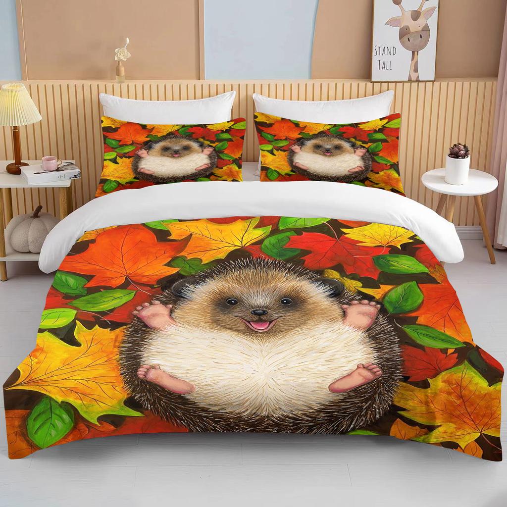 Комплект постельного белья с изображением милого ёжика, королевская милая одежда, одеяло/пододеяльники и наволочки для взрослых и детей, пододеяльник