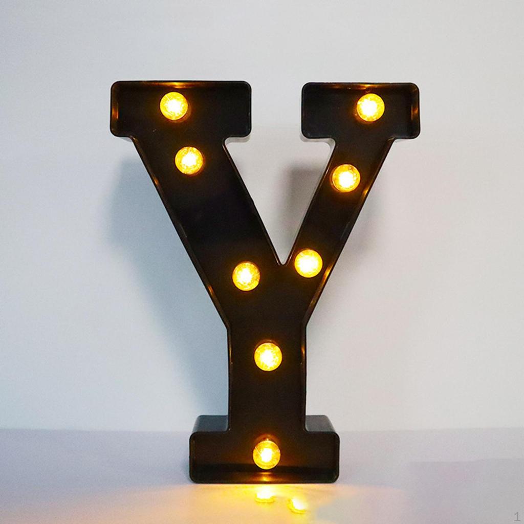 Alphabet Sign with LED Lights, Marquee Letter Display for Events