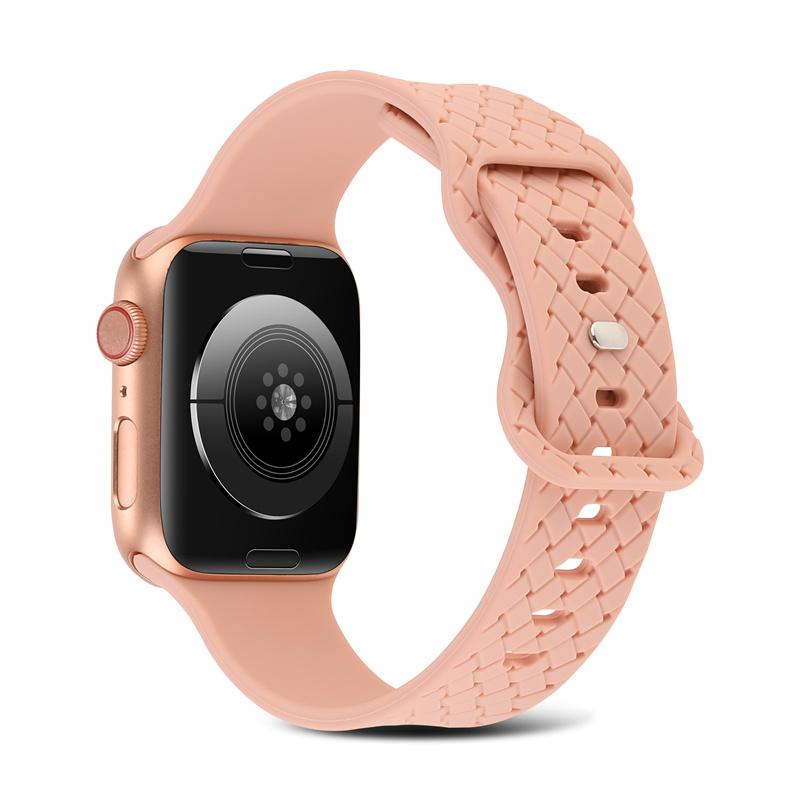 Силиконовый плетеный спортивный ремешок для Apple Watch, ремешок 45 мм, 40 мм, 44 мм, iWatch 41 мм, 38 мм, iWatch Serie 8, 7, 6 SE, 5, 4, 3, 49 мм, 42 мм