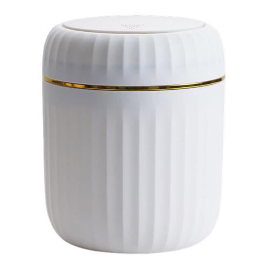 Desktop Trash Can with Press-Type Lid Large Capacity Easy To Clean Non-Slip Design Compact Size Garbage Bin