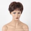 Европейские и американские парики женские короткие волосы, ржаво-коричневые белые женские повседневные парики из химического волокна