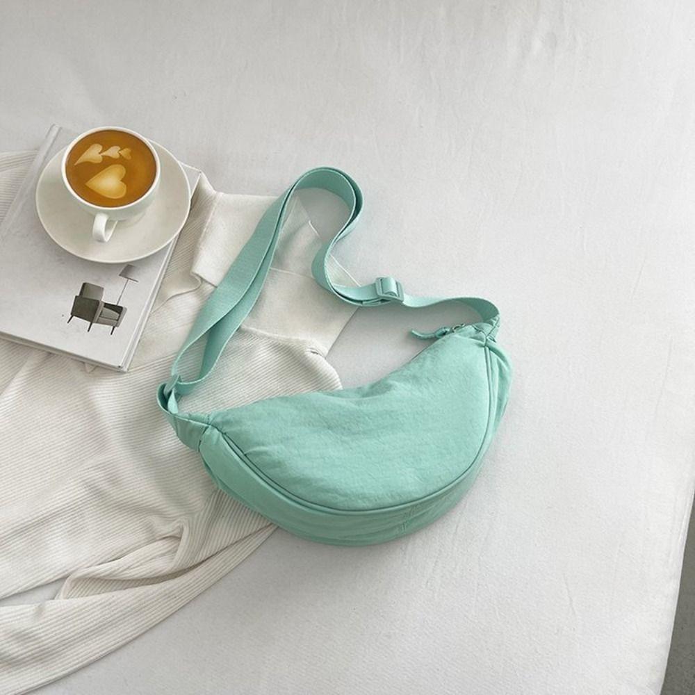 Nylon Hobos Crossbody Bag Handbag Half-moon Bag Casual Canvas Dumpling Bag  Girls