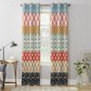 Bohemian Geometric Stripes Modern Window Curtains for Living Room Bedroom Curtain Kitchen Treatment Blinds Drapes