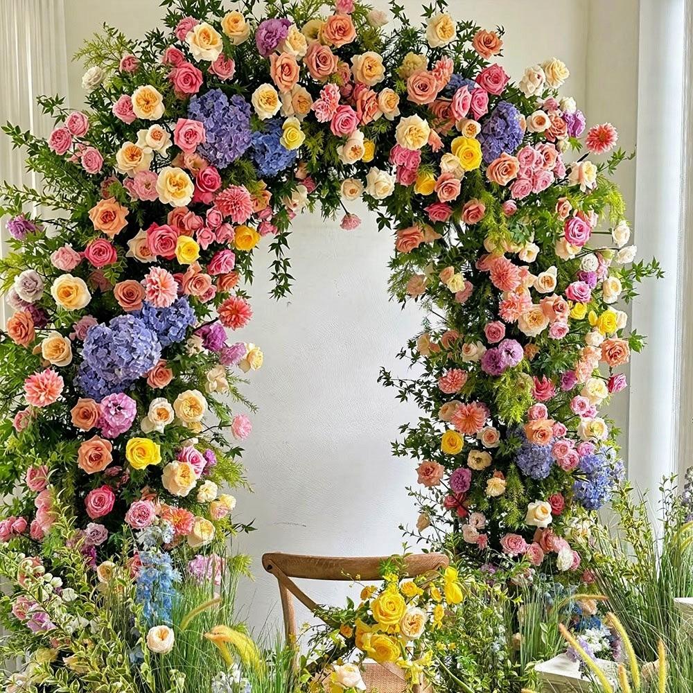Silk Hydrangea Flower Multistyles Backdrop Arch Supplies Flower Wedding Wall Arch Decor