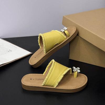 Сланцы с бантом, с открытым носком, новый дизайн 2025, на плоской подошве, крутые, для лета