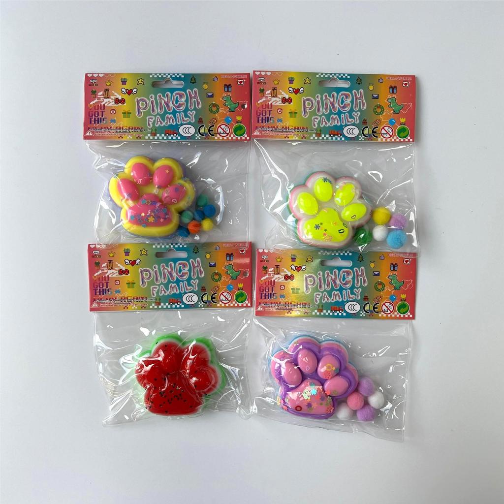 Креативная антистресс-игрушка 'Кошачья лапка в звездном небе' - Четырехцветный ТПР