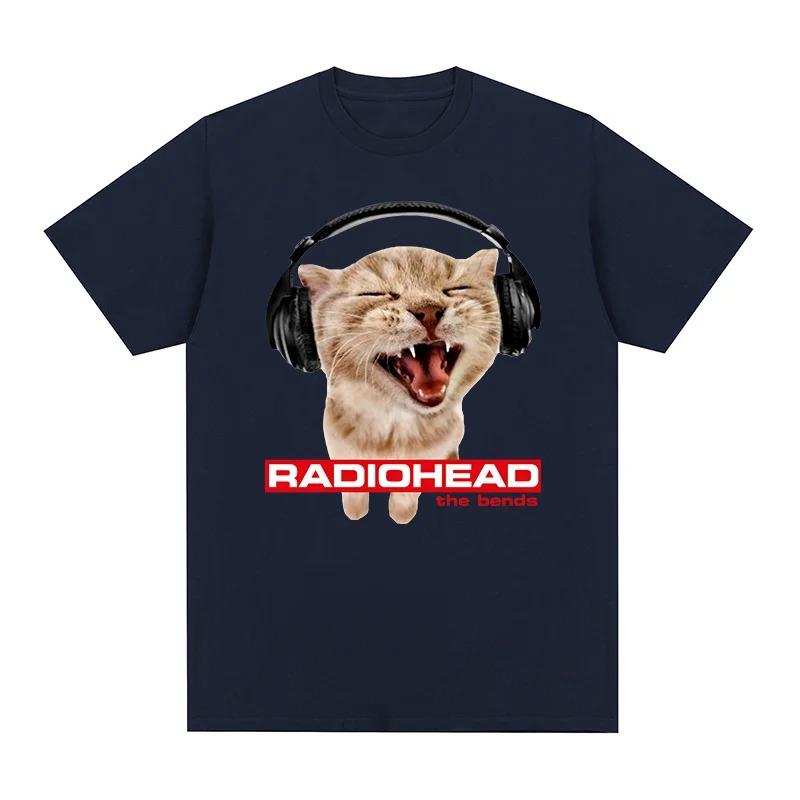Radiohead The Bends Винтажная Футболка Оранжевый Кот Концертный Подарок для Фаната 100% Хлопок Мужская Футболка Новая Футболка Женский Топ Футболки