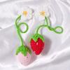 1pc Universal Auto Interior Pendant Car Strawberry Styling Ornaments Car Rearview Mirror Decroative Lanyard Car Accessories