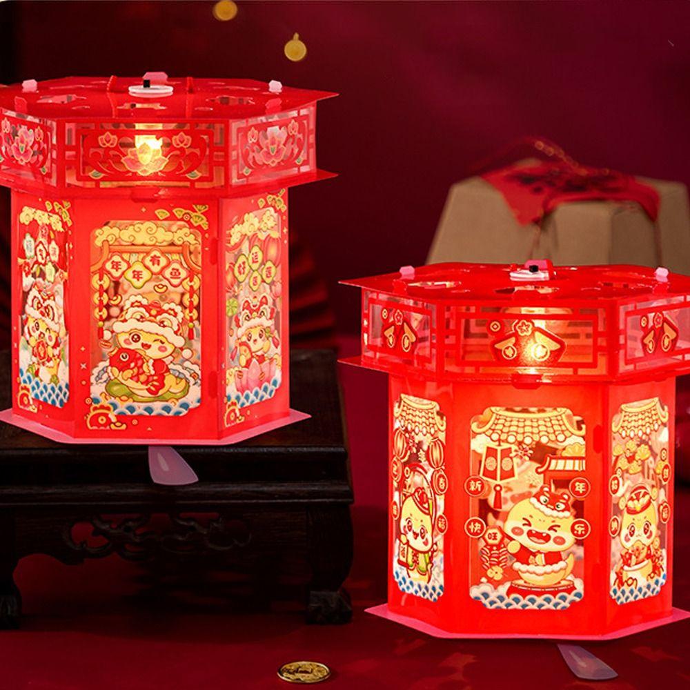 Традиционный новогодний светящийся фонарь Китайский стиль Весенний фестиваль Фонарь Фестиваль фонарей