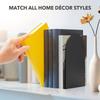 Metal Book Ends for Shelves Bookends for Heavy Books Non-Skid Decorative Book Stopper to Hold Books/Desktop Organizer