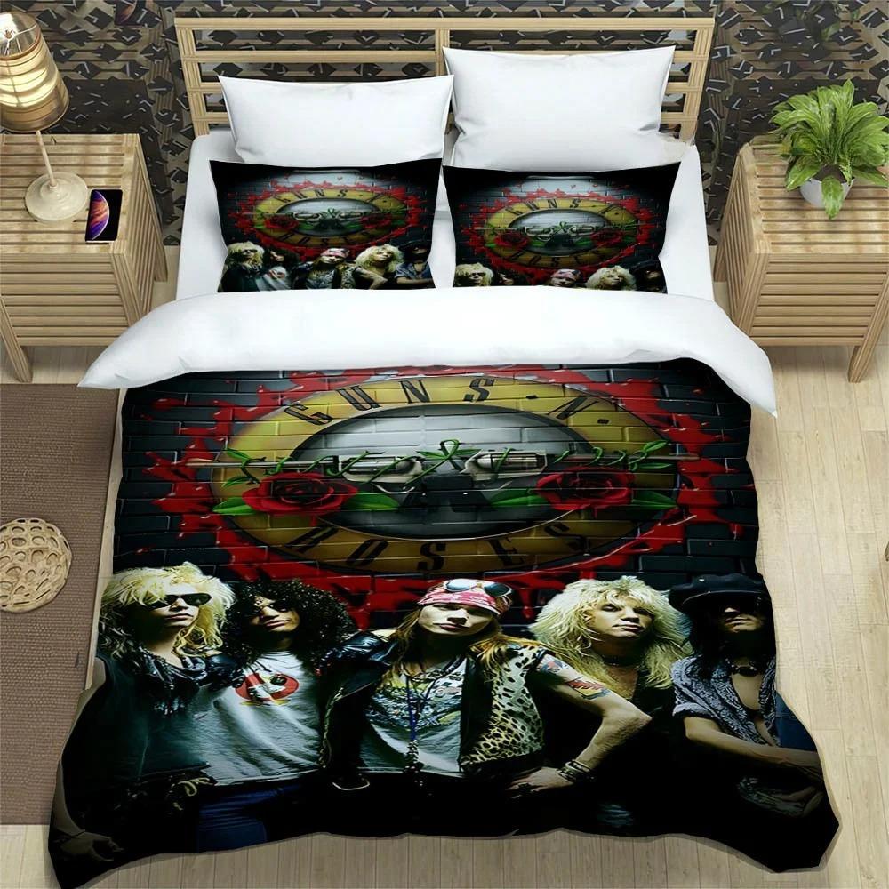 Rock Band Guns N' Roses Bedding Sets Exquisite Bed Supplies Set Duvet Cover Bed Comforter Set Bedding Set Luxury Birthday Gift