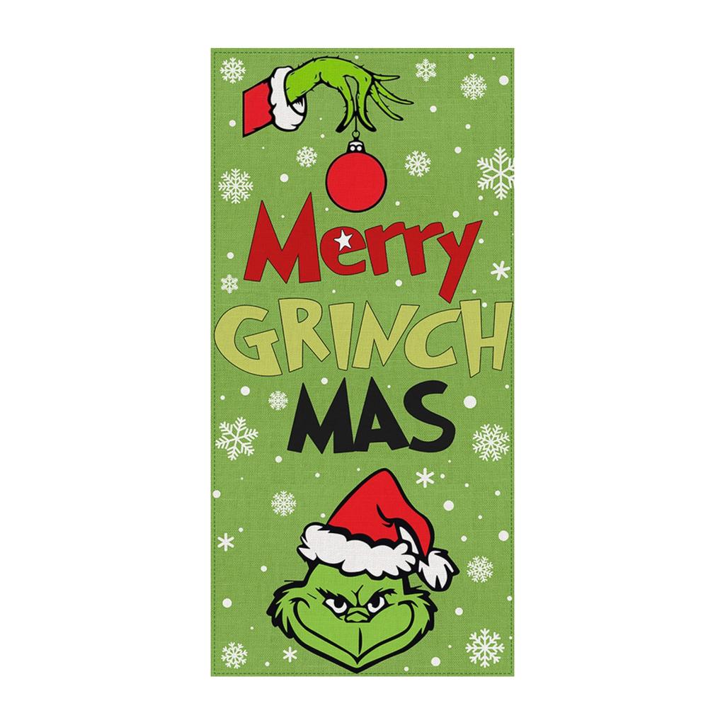 Рождественская дверь Ширина полиэфирной ткани Рождественские и новогодние украшения Рождественская дверная занавеска Рождественское украшение 180*90 см