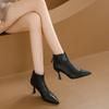 Модные короткие сапоги на тонком каблуке для женщин 2024 года, осень, новые модные сексуальные туфли с острым носком, женские темпераментные ботильоны Zapatos De Mujer